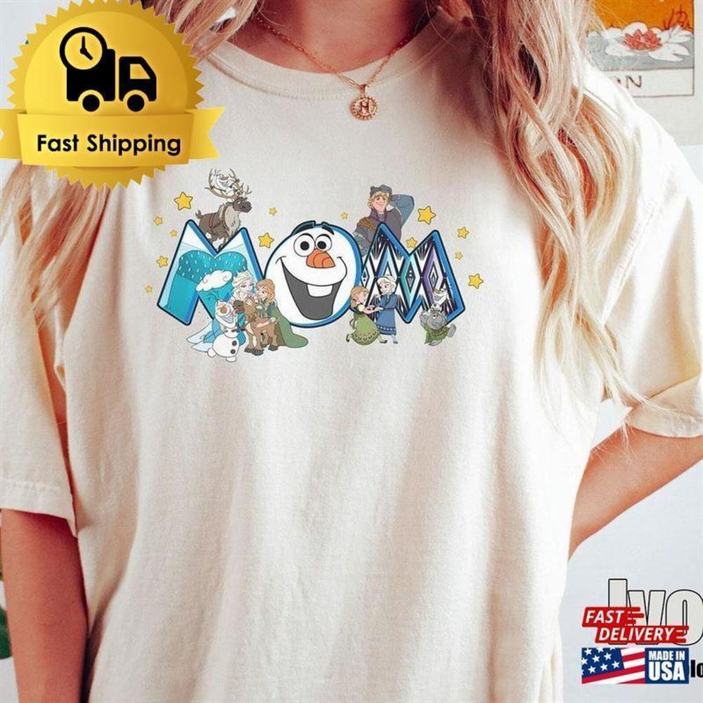 Disneyland Frozen Mom Shirt Snowman Olaf T-Shirt Elsa Princess Unisex - Picture 1 of 4